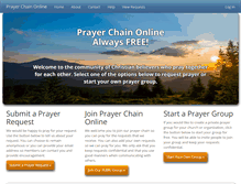 Tablet Screenshot of prayerchainonline.net